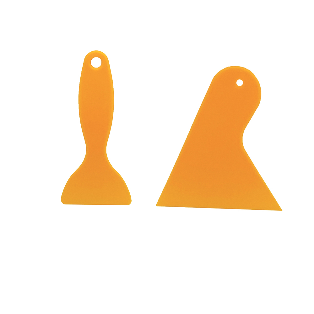 TOFAR Auto Ting Kit Vinyl Wrap Gereedschap Glasfolie Zuigmond Schraper Stickers Gesneden Mes Voertuig Styling Accessoires Vinyl Spatel: Bruin