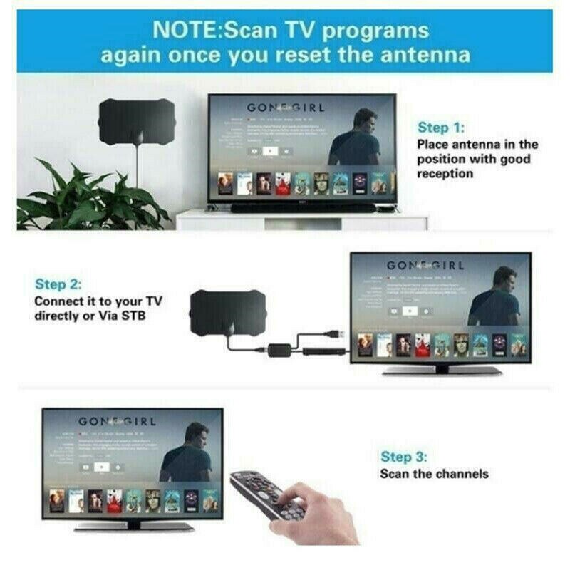 960 mijl bereik antenne tv digitaal hd hdtv 1080p 4k digitaal binnen