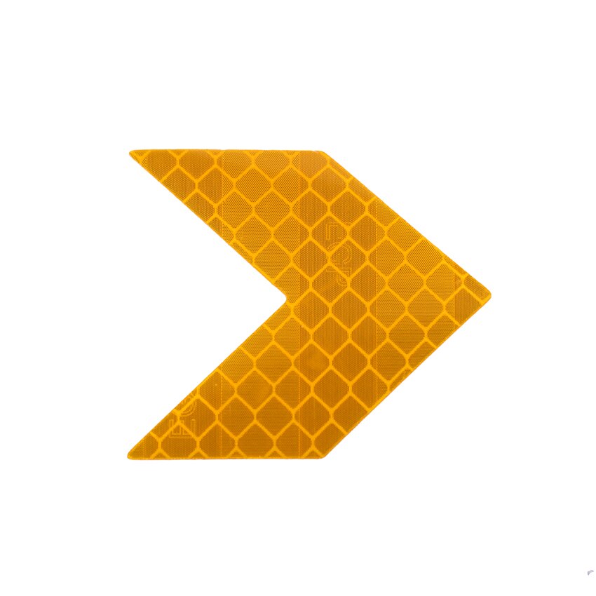 10PCS/Set Car Reflective Arrow Sign Tape Warning Safety Sticker For Car Bumper Trunk Reflector Hazard Tape Car Styling Sticker: Yellow
