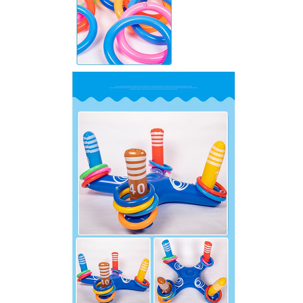 Sommer legetøj vand børns oppustelige flydende ring ring kaste spil swimmingpool legetøj børn vandsport piscinas estructurales