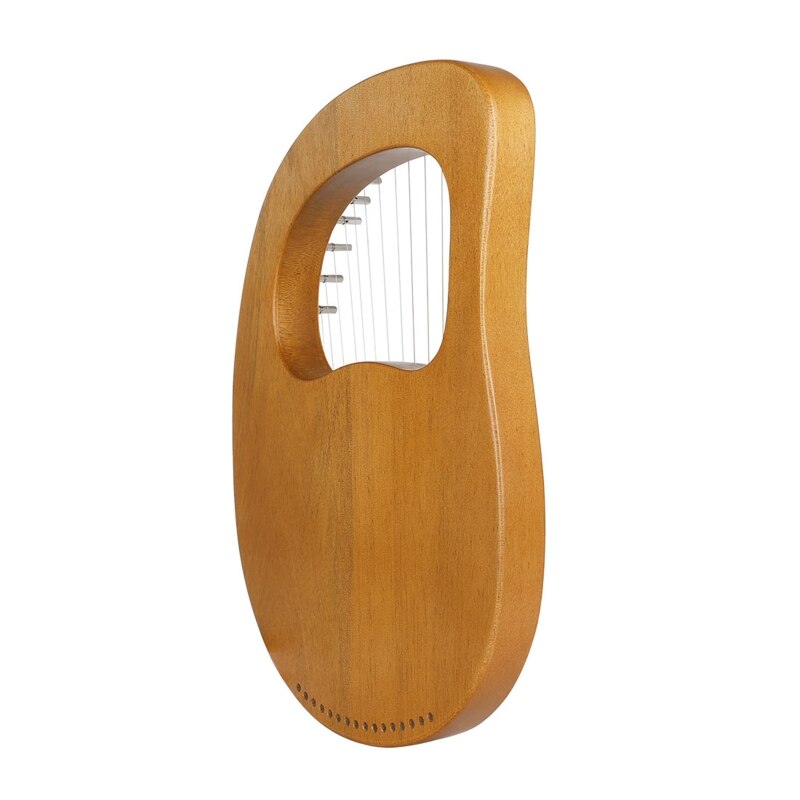 16-Tone Log Lyre Portable Musical Instrument Harp 16-Strings Solid Wood Veneer Lyre Stringed Instrument