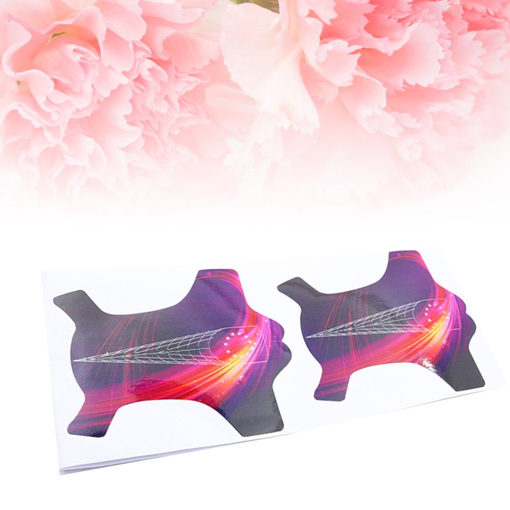 100pcs Nail Form Sticker Nail Art Tip Nail Extension Guide Self-Adhesive Form: Default Title