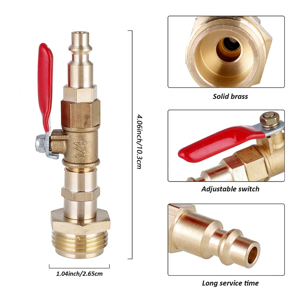Winterfest Blowout Adapter 1/4 Zoll männlichen Schnellanschlussstecker für RV eB
