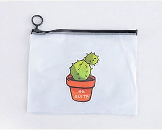 Large Transparent Pencil Case Cute Kawai Cactus Pencil Bag Pen Box For Boys Kids Korean Stationery Office School Supplies: 1