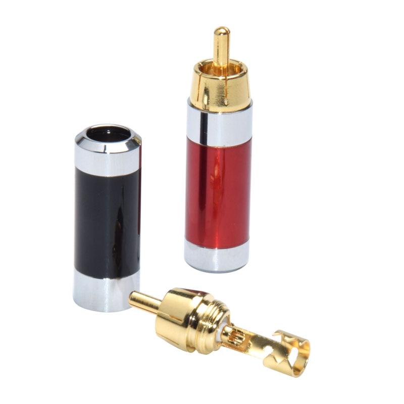 ATAUDIO-conector RCA Hifi chapado en oro, , para Cable de Audio Diy, 4 Uds.