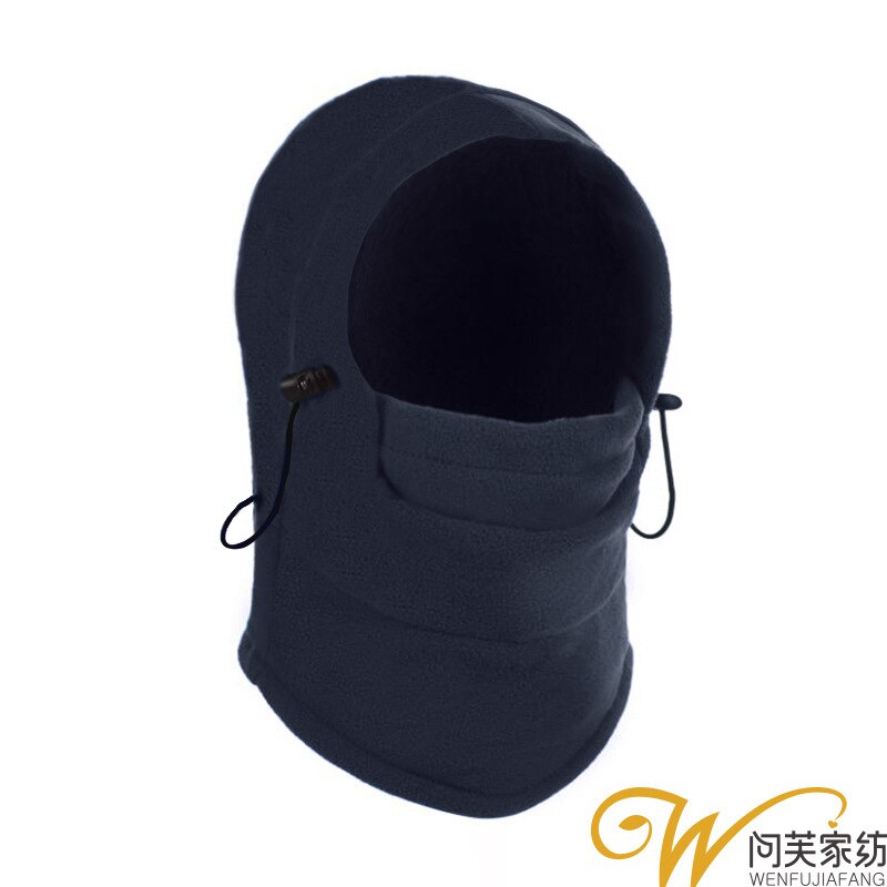 Sally face cykling 6 in 1 termisk fleece balaclava utomhus skidmasker cyling beanies vinterskydd vindstopp ansiktsmössor: Marin