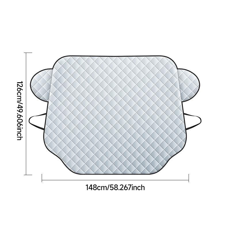 Cubierta frontal para parabrisas de coche, Protector de hielo antinieve y escarcha, alfombrilla de calor para ventana de coche