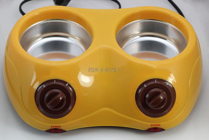 Dual Electric Chocolate Fountain 250 * 2ML Capacity Fondue Chocolate Melt Pot Melting Machine yellow /pink 1PC