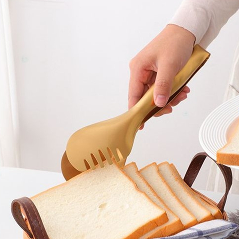 Pince de service de Buffet en acier inoxydable, à dents, en métal, pour barbecue, pince à aliments résistante à la chaleur, ustensiles de cuisine