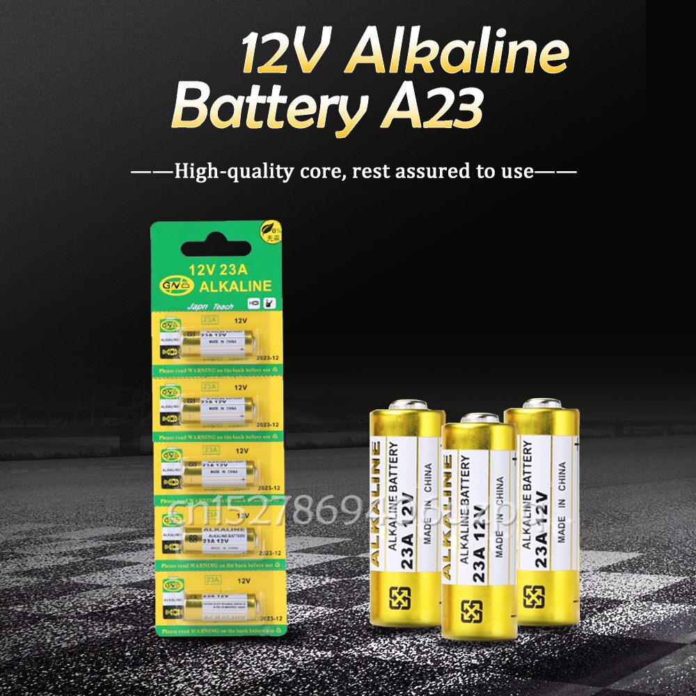 100pcs/Lot Alkaline Battery 12V 23A 23GA 21/23 A23 A23S E23A EL12 MN21 MS21 V23GA MN21 L1028 RV08 GP23A K23A For Doorbell remote