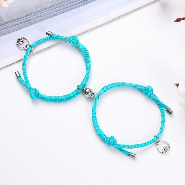 2 pièces Couple aimant personnalité créative Couple Bracelets hommes et femmes charme fille Bracelet bijoux amant saint valentin: WJ0027