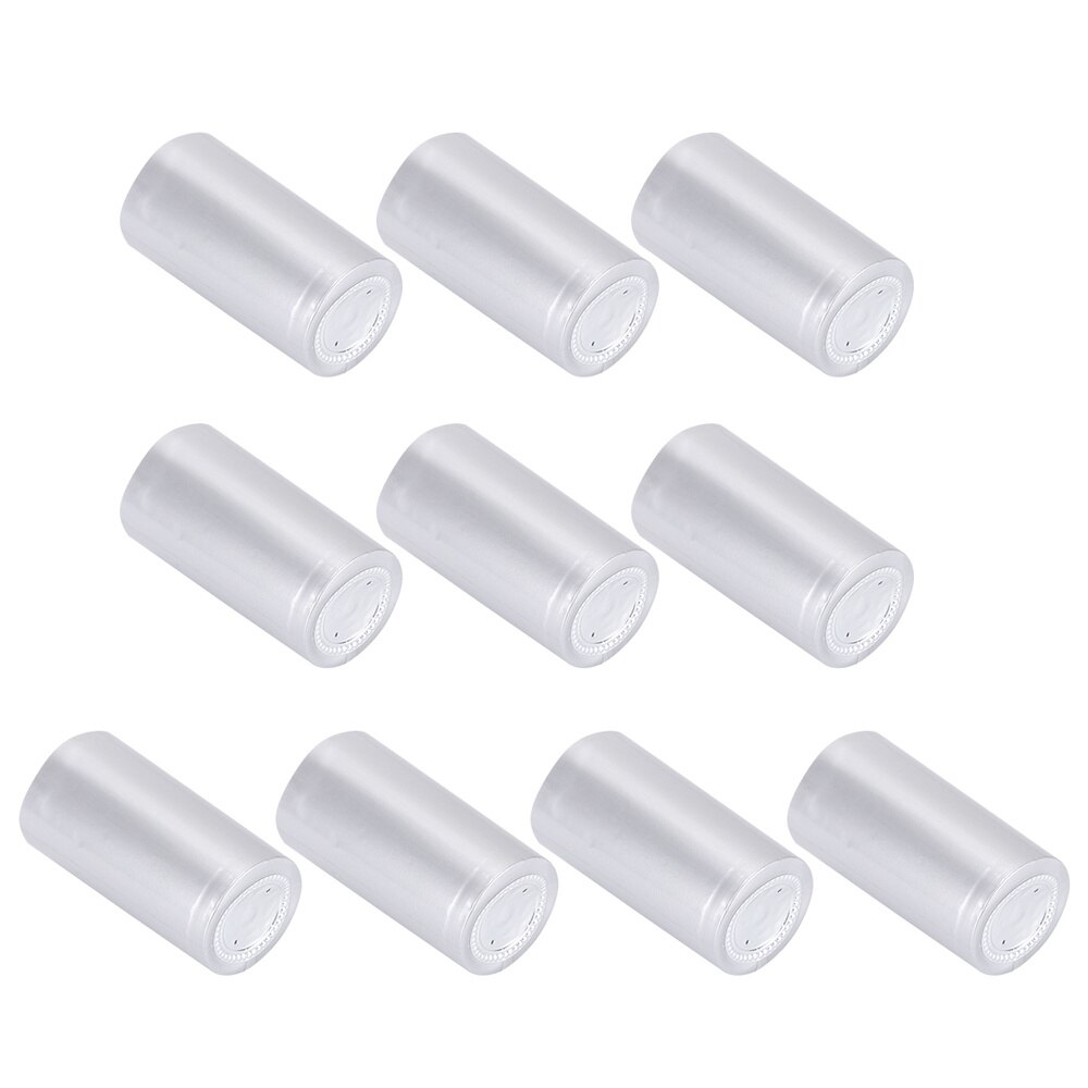 100pcs Heat Shrink Capsules Bottles Caps Sleeves Suitable for Bottle: Silver