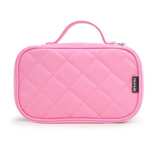 Brand organizer cosmetic bag double waterproof Makeup bag travel organizer cosmetologist case multi-function storage bag QE128: Pink