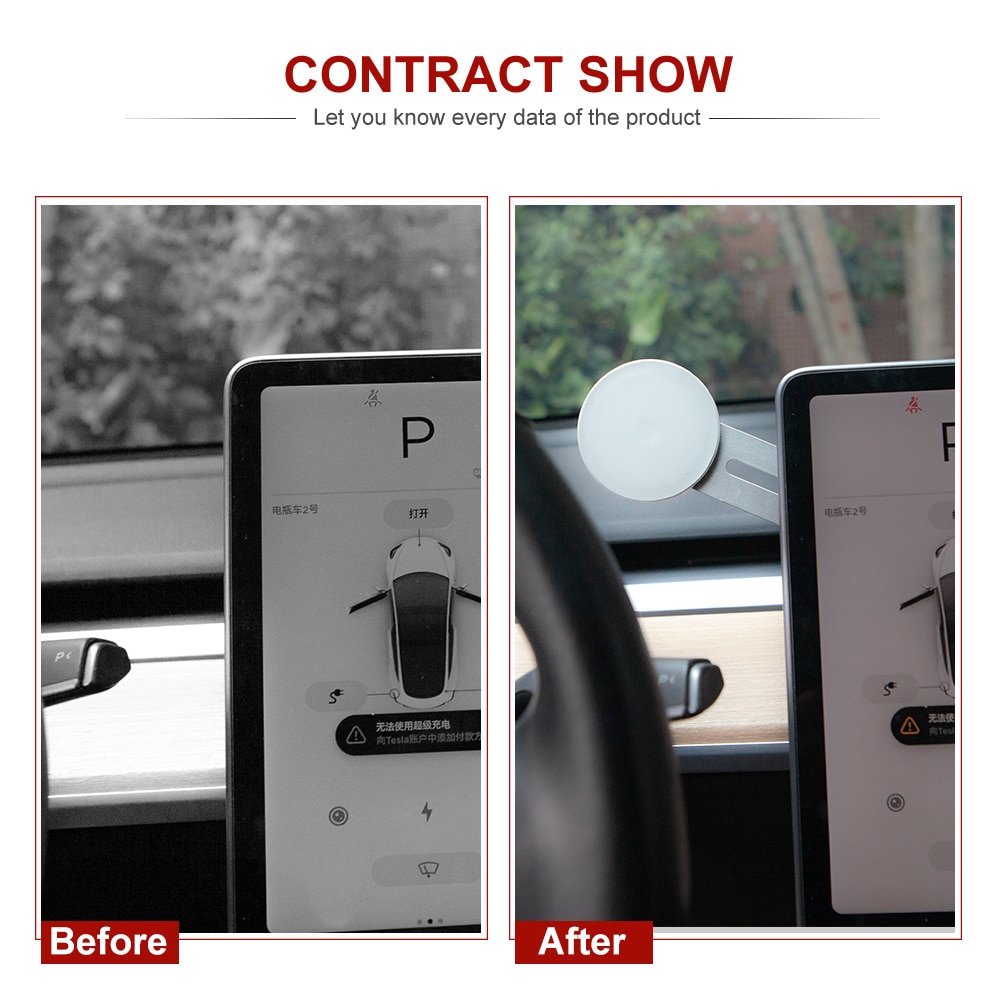 Heenvn Model3 Smartphone Pillar Cell Phone Holder For Tesla Model 3 Phone Holder Accessoires Model Three Tesla Model Y