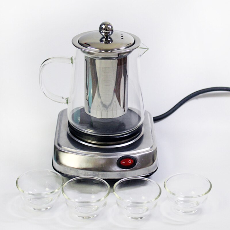 220v 500w multifunktionell mini-elektrisk spis spis kaffebryggare kaffe tea heater hushållsapparat kaffebryggare eu s