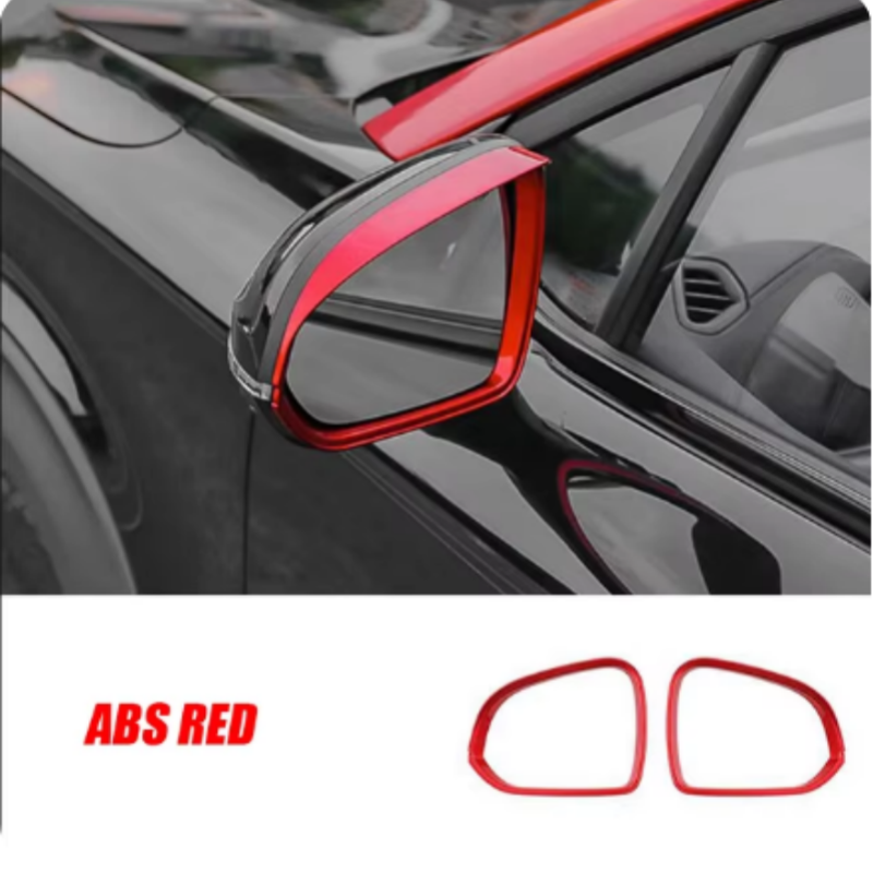 Para unidad Changan UNI-T -2023 ABS carbono negro rojo puerta lateral del coche espejo retrovisor/cubierta de ceja de lluvia embellecedor accesorios de coche