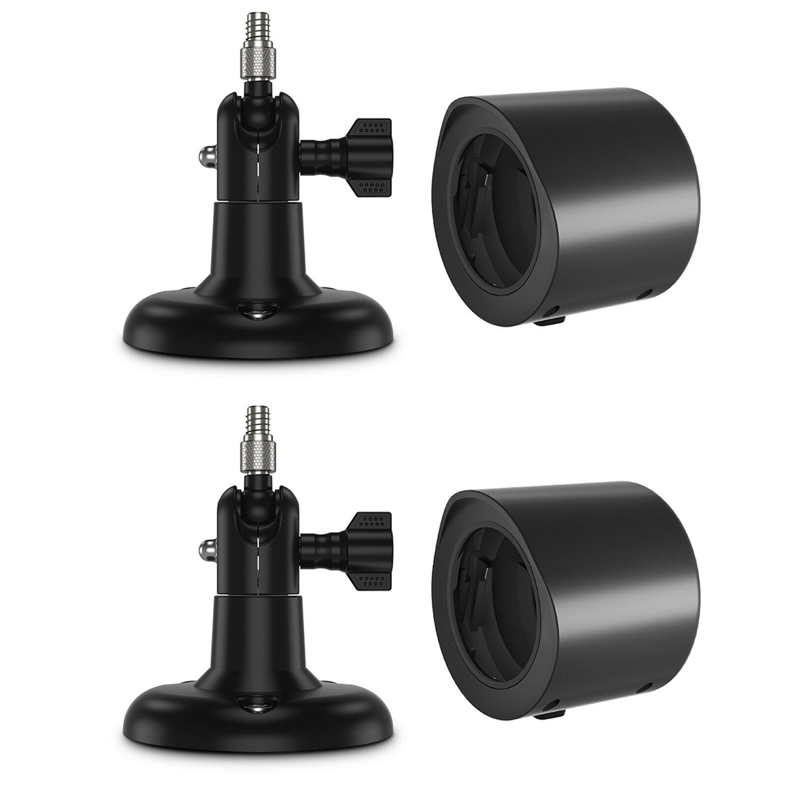 Wall Mount Only for compatible with YI Home Camera 3 Wall Mounted 360 Degree Swivel Bracket Holder Case Cover For Home Camera: Black 2PCS