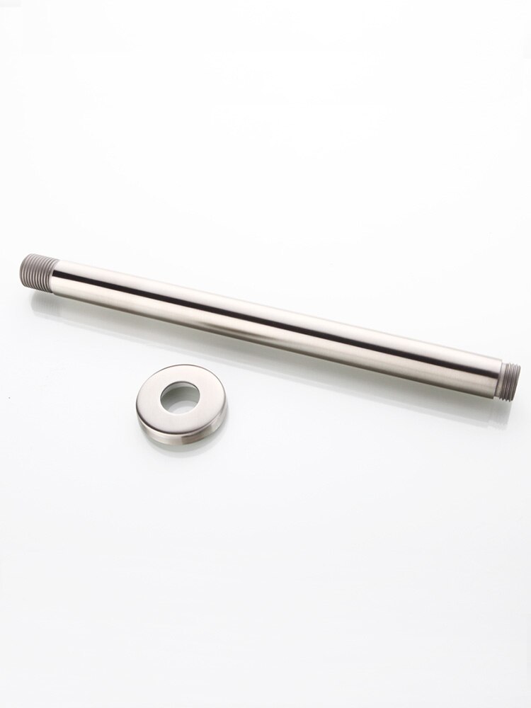 Square Round Chrome Stainless Steel Shower Arm Wall/Ceiling Mounted G1/2" Connector for Top Shower Head Faucet Replacement Parts