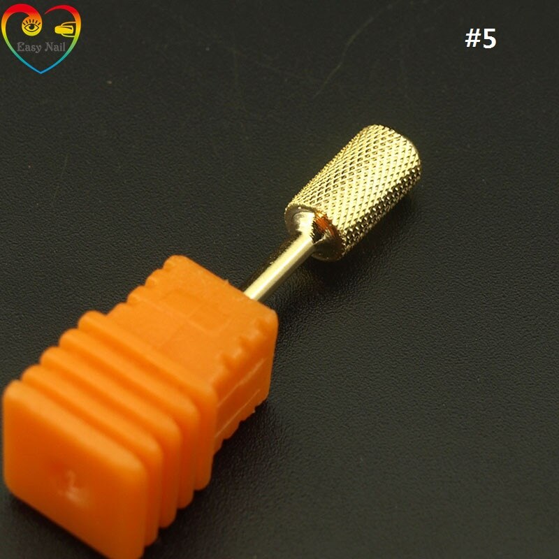 Easynail 8 typer hardmetall spiker borer grader metall bor bits neglebånd for manikyr elektrisk spiker bor tilbehør ,2.35mm: Mørkegrå