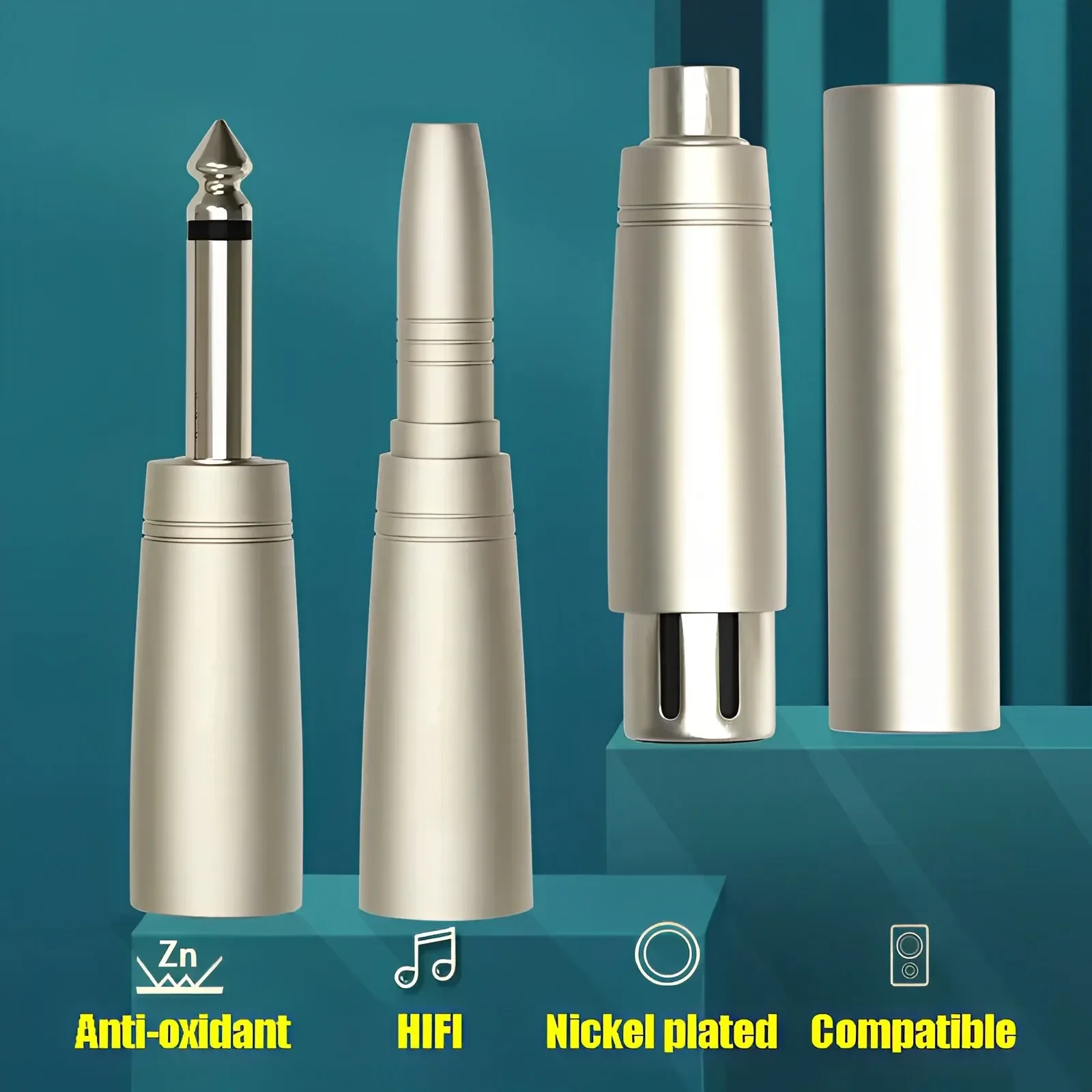 Audio--Adapter RCA-Stecker (Buchse) auf XLR-Stecker (Buchse) Stecker 6,35mm ts/trs Stecker (Buchse) Stecker Buchse Audio--Adapter