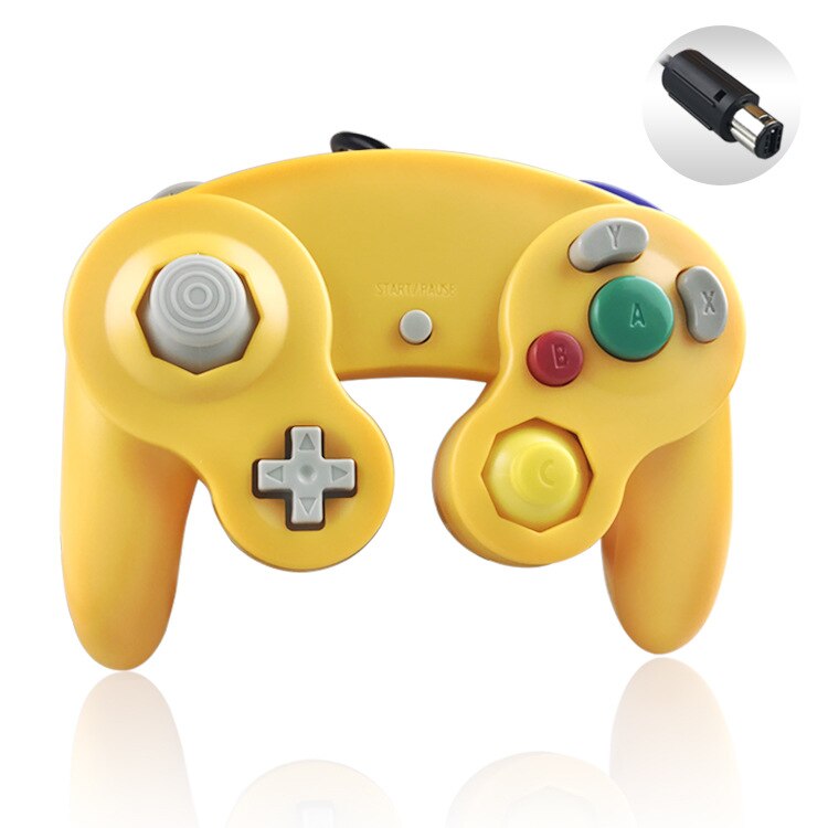 Wired USB/GC Controller For NGC Gamecube For Nintendo Switch Controller Adapter for NGC Gamepad Controle PC GC Handheld Joystick: Dark Yellow