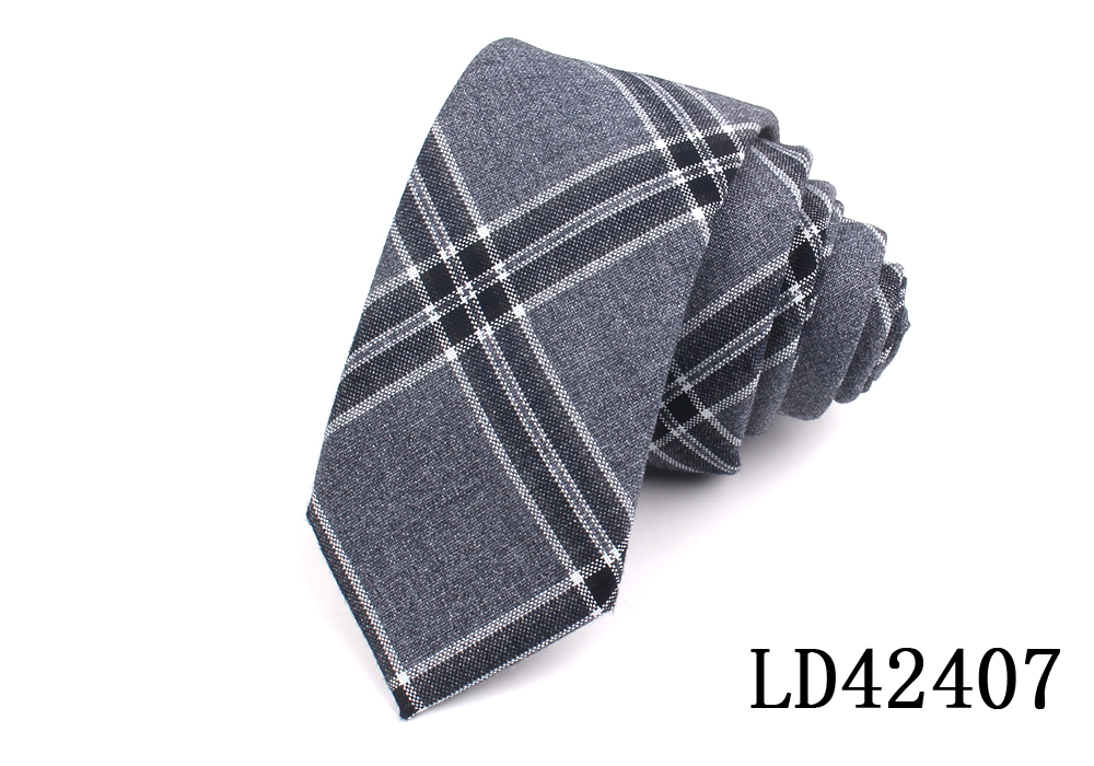 Corbatas de algodón a la para hombres y mujeres, corbata informal a cuadros para niños y niñas, trajes, corbata delgada para de boda, Gravatas: Gris oscuro