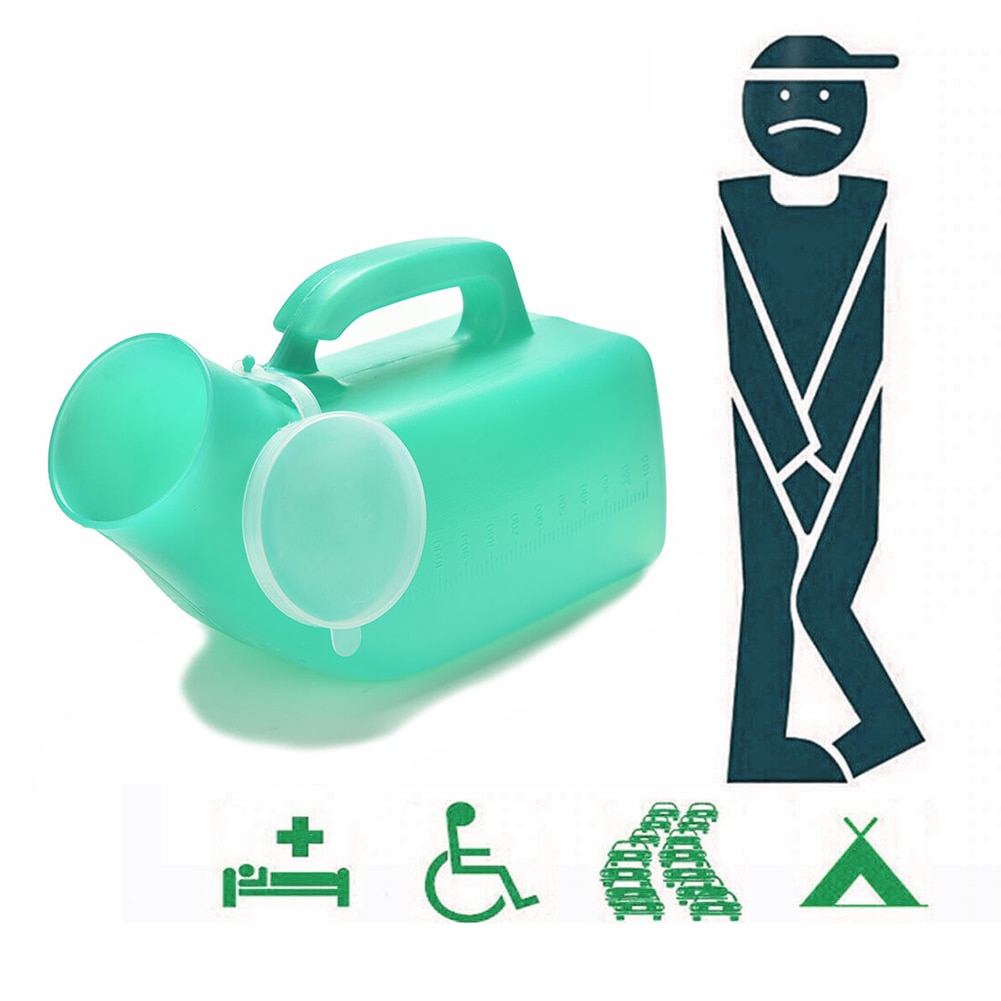 Hospitalsvægt nødsituation med låg camping rejser mænd urinal lækagesikker potte flaske toilet opbevaringshåndtag plastik bærbar
