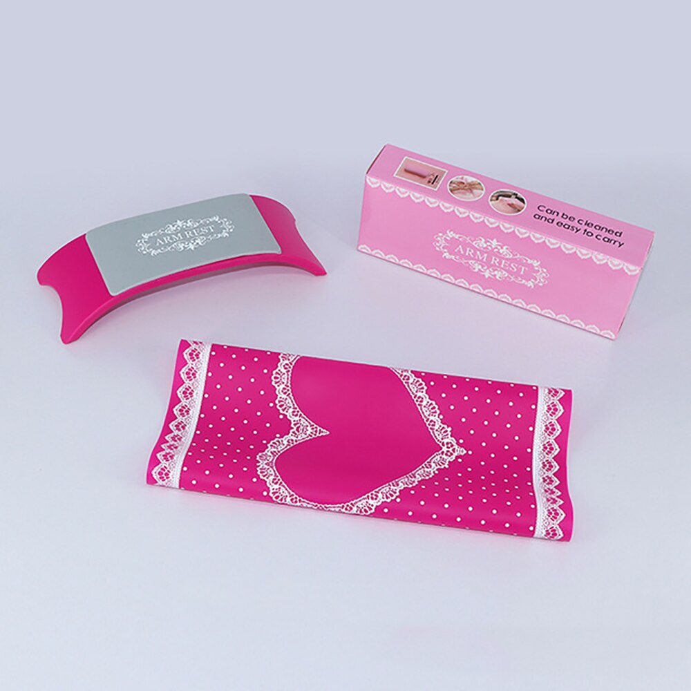Ensemble d'oreiller de main d'ongle de Silicone de Style avec la trousse à outils antidérapante d'art d'ongle de coussin d'ongle pour la manucure: Rouge