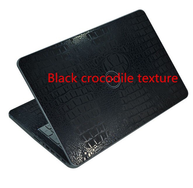Specjalna Laptop z włókna węglowego winylu naklejki na skórę etui dla Dell Precision M6700 17.3-cal: Black Crocodile