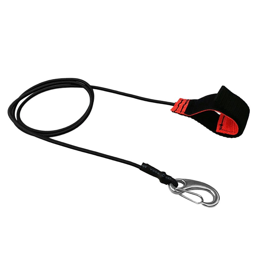Kayak canoa remo Correa tabla de surf cuerda anclaje de seguridad remo soporte de barra de pesca para barco cordón mosquetón gancho Paddle Board: Black