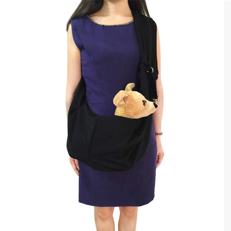 Comfort Soft Cat Carry Bag Puppy Bag Pet Backpack Kitten Carrier Sling Transporter Outdoor Adjustable Blet Shoulder Bags: black