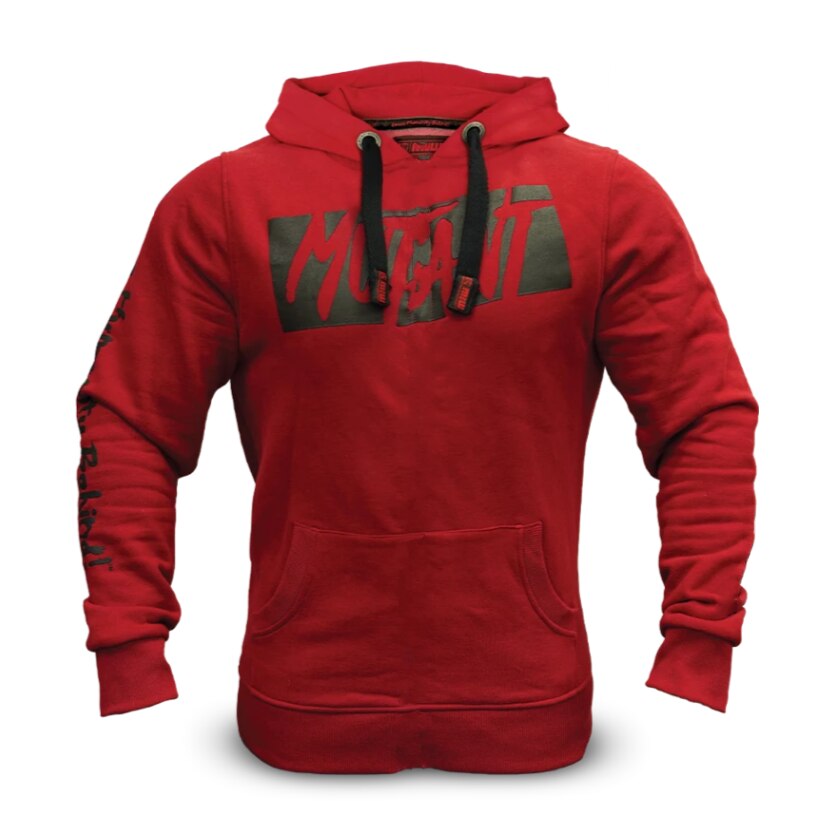 Mutant mænd gyms hoodies gyms fitness bodybuilding sweatshirt pullover sportstøj mandlig træning hættejakke tøj: Rød / Xxl