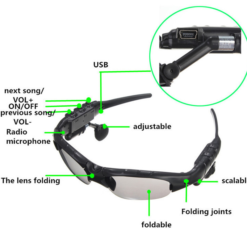 Verbeterde Versie Van Bluetooth 5.0 Luisteren Naar Liedjes Stereo Bril Muziek Smart Bluetooth Draadloze Te Bril Met Selfie