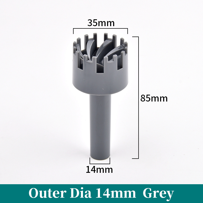 12 ~ 20Mm Aquarium Skimmer Acryl Lelie Pijp Spin Oppervlak Instroom Uitstroom Water Plant Tank Filter Reiniging Aquarium Accessoires: GRIJS