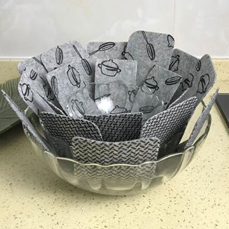 3 Pièces/ensemble antiadhésif Protection De Fond de Casserole D'isolation Thermique Facile À nettoyer Poêle en Feutre De Table Casseroles et poêles Séparateur Napperon