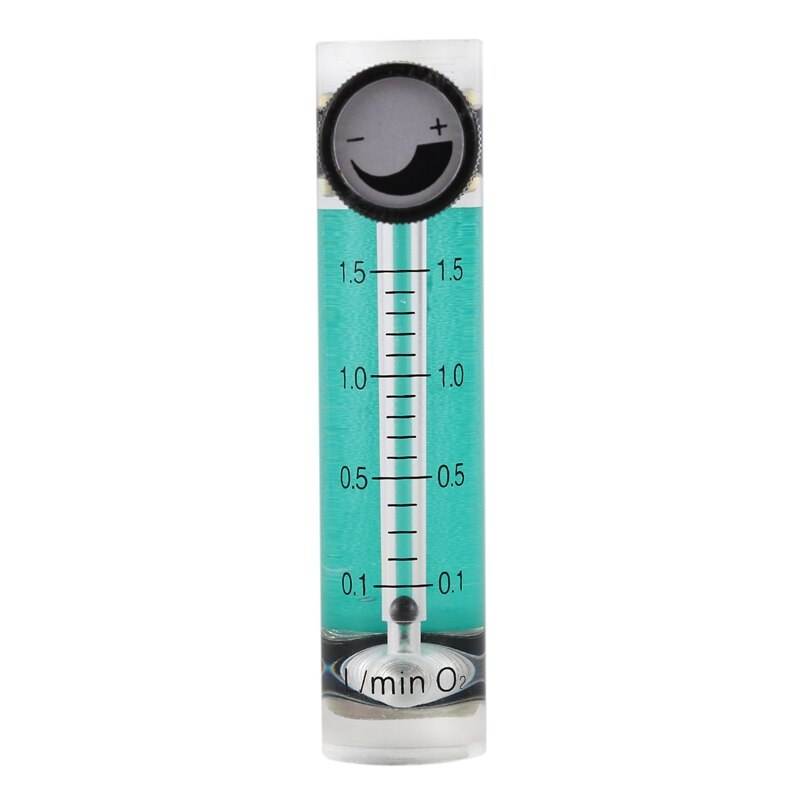 2 Pcs Oxygen Flow Meter Flowmeter With Control Valve For Oxygen Air Gas, 0.1-1.5LPM 1.5L &amp; 0.1-5LPM 1L