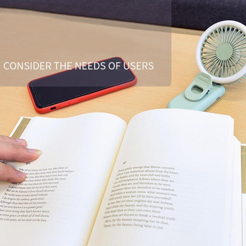 Selfie Led Ring Licht Met Ventilator 3 Niveau Licht Draagbare Mobiele Selfie Lamp Clip Telefoon Oplaadbare 800Mah Fotografie