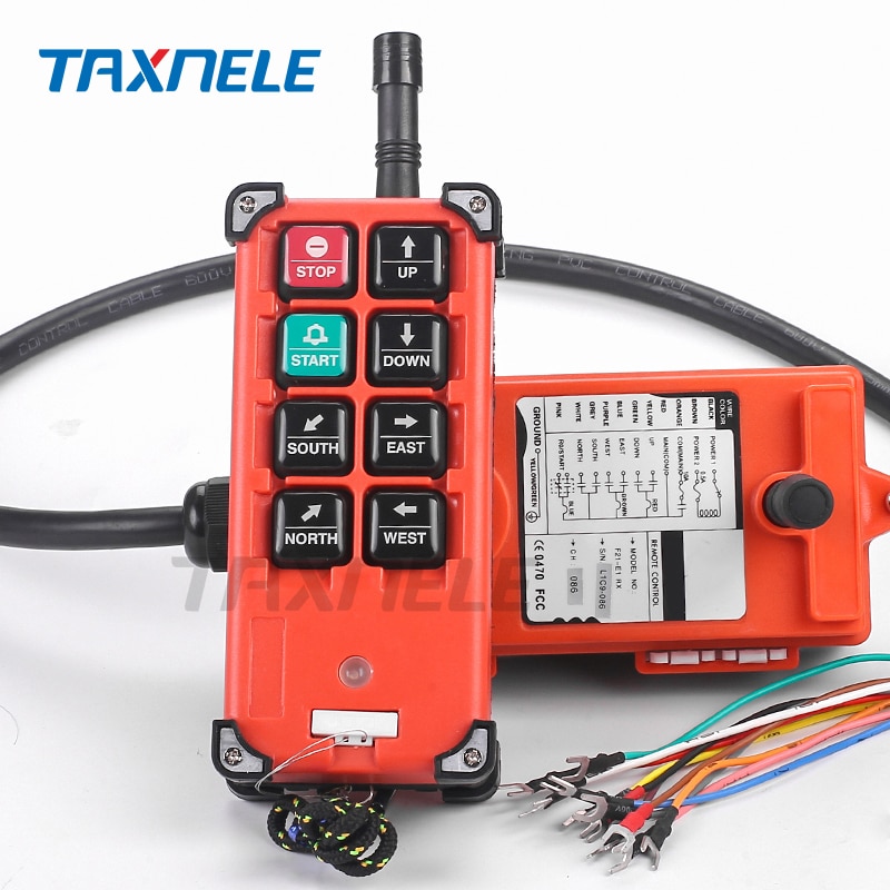 Industrial remote controller AC 220V 110V 380V 36V DC 12V 24V wireless switches Hoist Crane Control Lift Crane 868mhz 315mhz