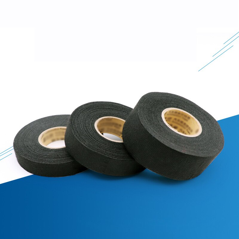 15 Meter Hittebestendig Vlamvertragende Tape Adhesive Doek Tape Voor Auto Kabelboom Kabelboom Bescherming Breedte 9/19/25Mm