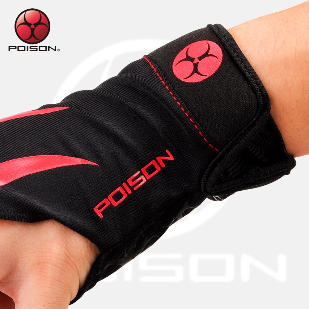 Gants de queue de billard rouge, antipoison, pour la main gauche, pour la queue de billard, durables et confortables, accessoires professionnels