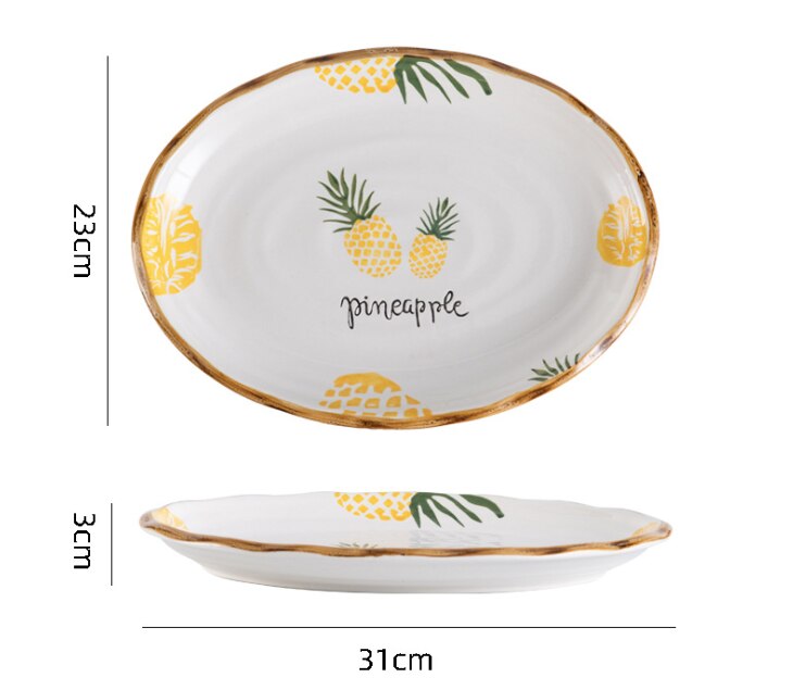 Knoedel Gerechten Thuis Keuken Vis Ovale Schotel Sushi Platen Diner Grote Keramische Barbecue Vlees Plaat Hotel Restaurant Plaat: 3