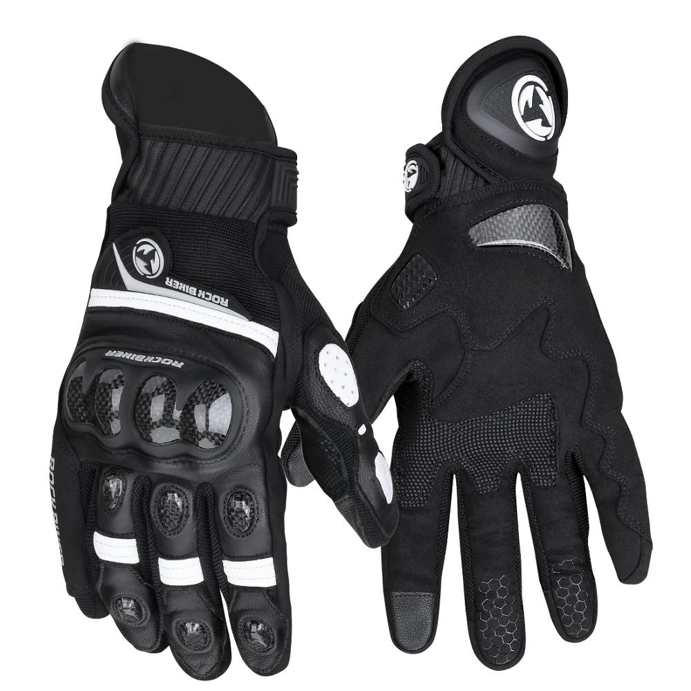 KEMiMOTO – gants de Moto en cuir pour hommes et femmes, pour écran tactile, protection cyclisme, printemps-été, Luvas