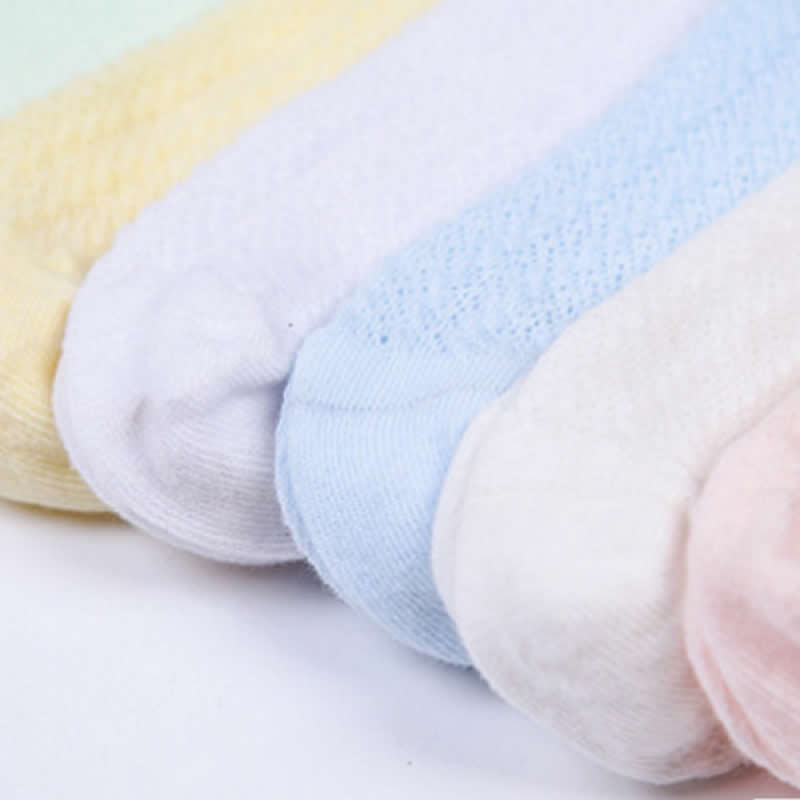 Baby meisjes kniehoge sokken voor kinderen prinsessensokken schattige effen meisjes lange buissokken kindersokken dun mesh volledig zonder ribbels