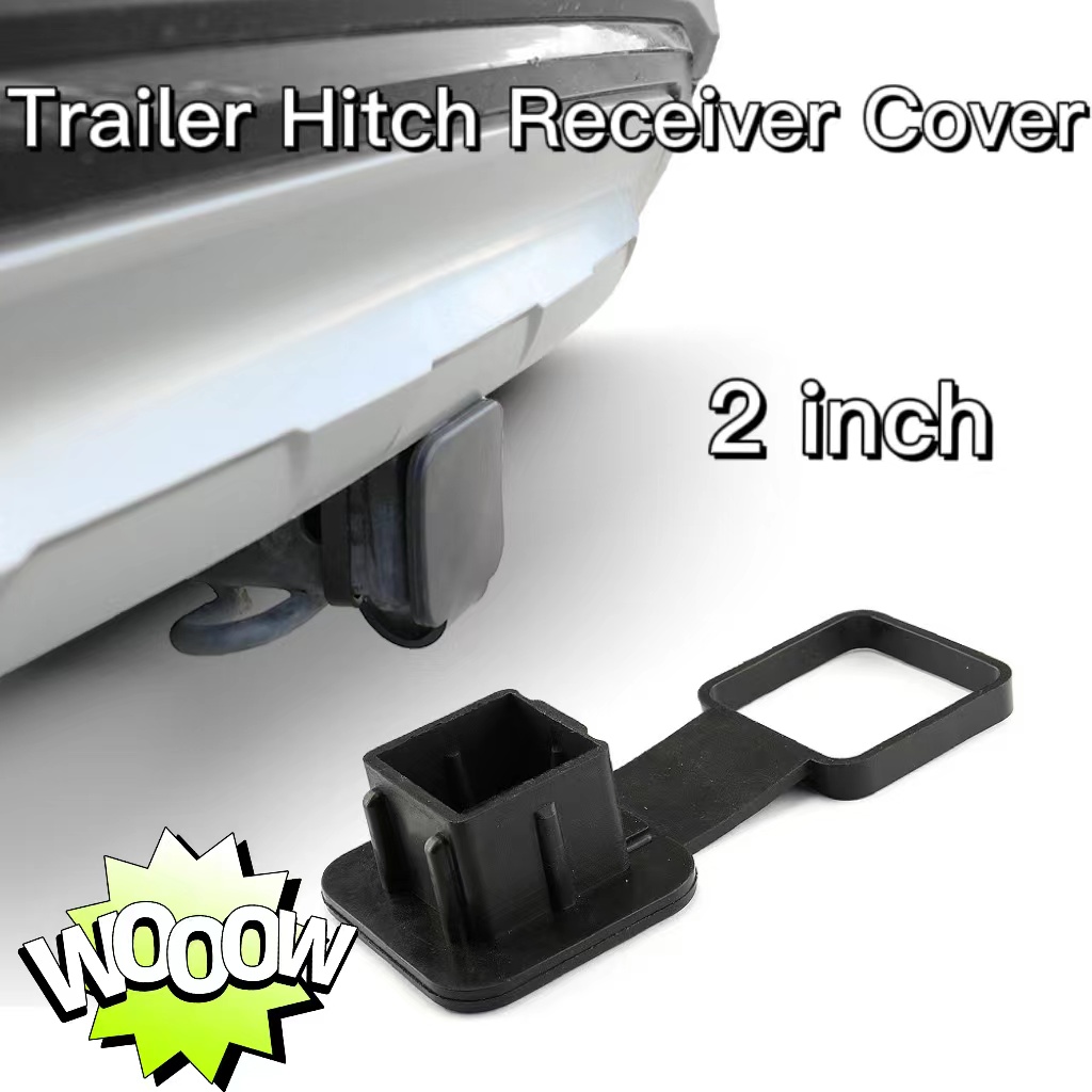 Trailer Hitch Cover Tube Plug Cap 2 Inch Receivers Rubber for Toyota Ford Jeep Nissan Dodge