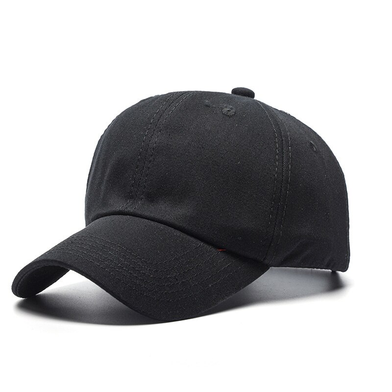 Berretto da Baseball estivo da uomo di grandi dimensioni con cappello da sole rapido e asciutto da uomo cappelli sportivi in cotone Snapback 56-60cm 58-63cm: Soft Cotton Black / 58-63cm