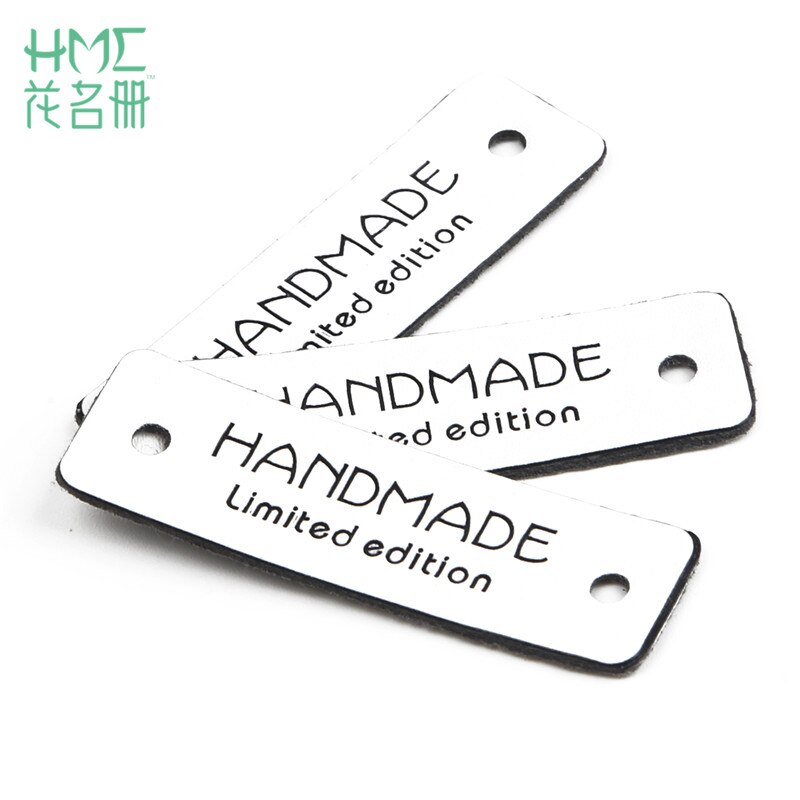 Etiquetas de cuero hechas a mano de edición limitada para bolsos, , etiquetas de cuero para ropa, zapatos, accesorios de costura, 12 Uds.