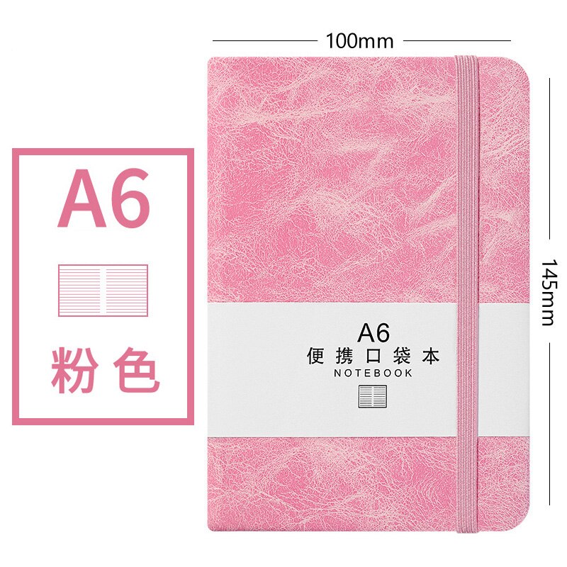 Kawaii 100 Sheets Portable Notebook A6 A7 Bullet Journal Notebook Foreign Languages Word Book Vocabulary Memory Study Stationery: A6 Pink