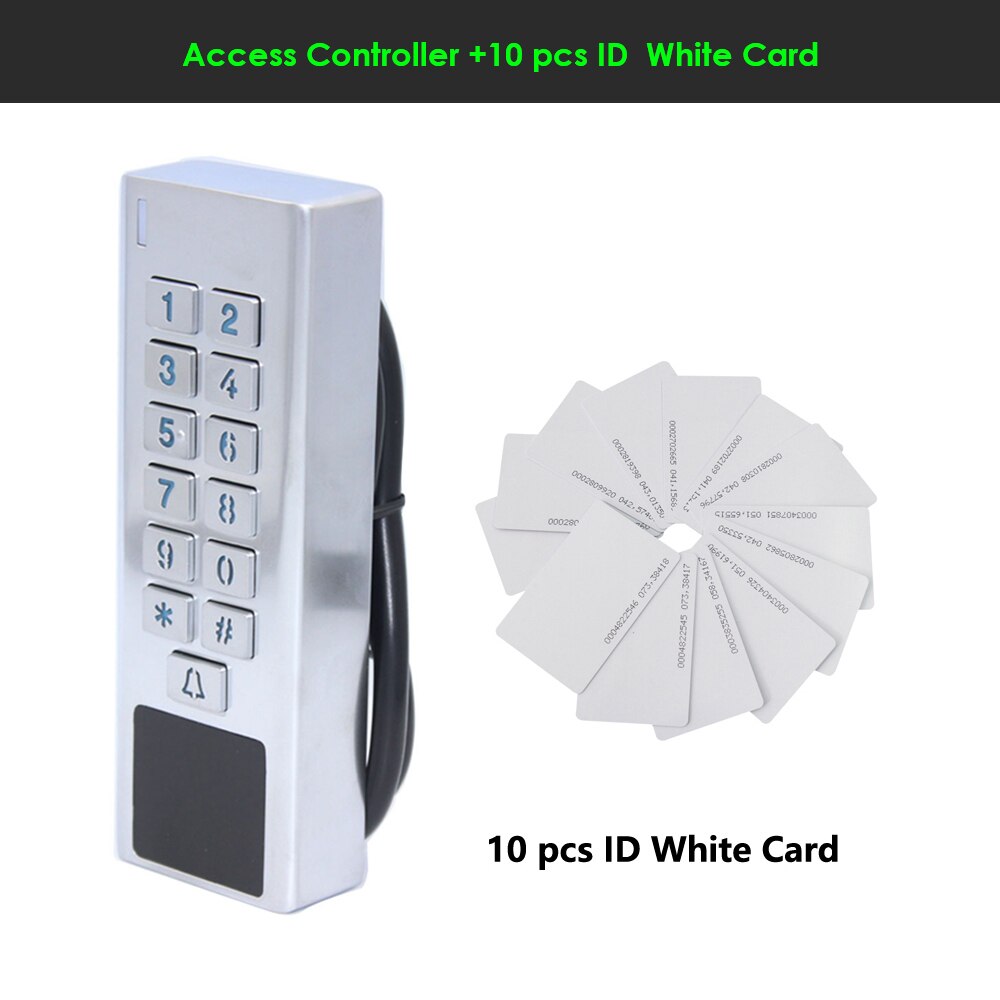 2000 User Zinc-alloy Door Waterproof IP67 Reader WG input output Access Control Outdoor RFID Access Control: EM 10 card