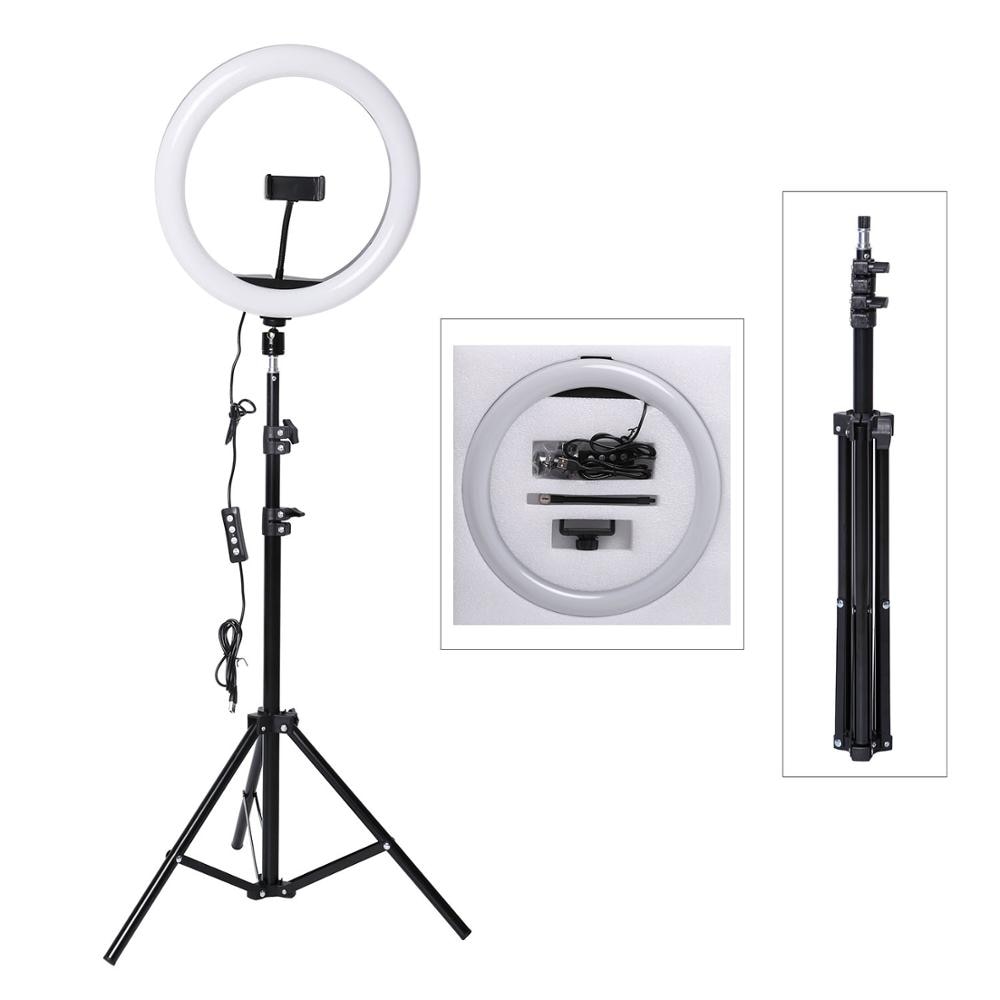 13 zoll Fotografie LED Selfie Ring Licht Fernbedienung 33cm Dimmbare Kamera Telefon Ring Lampe Mit Stativ Für Make-Up video Live