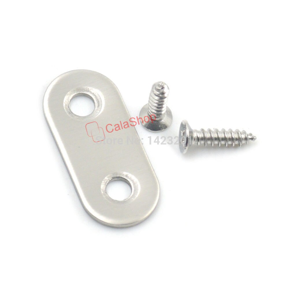 25 Pcs / Lot 36mm x 16mm Stainless Steel Flat Fixing Plate Bracket Corner Brace Joint Fastener Angle Plate Connector